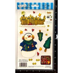 E-Z Rub-On Transfers MAL-208 Jingle Snowman Kenna & Donna Royal & Langnickel